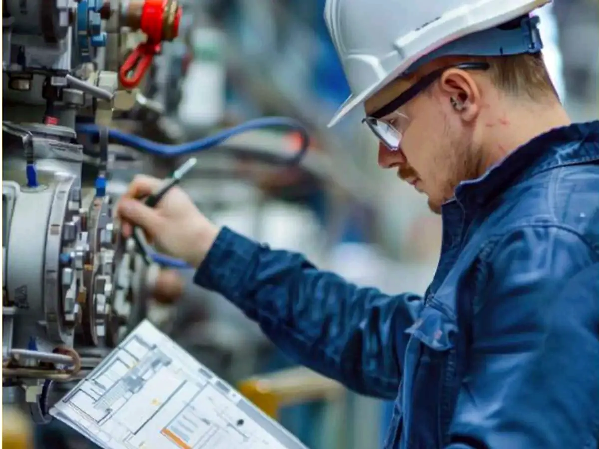 Professional performing project inspection and quality control